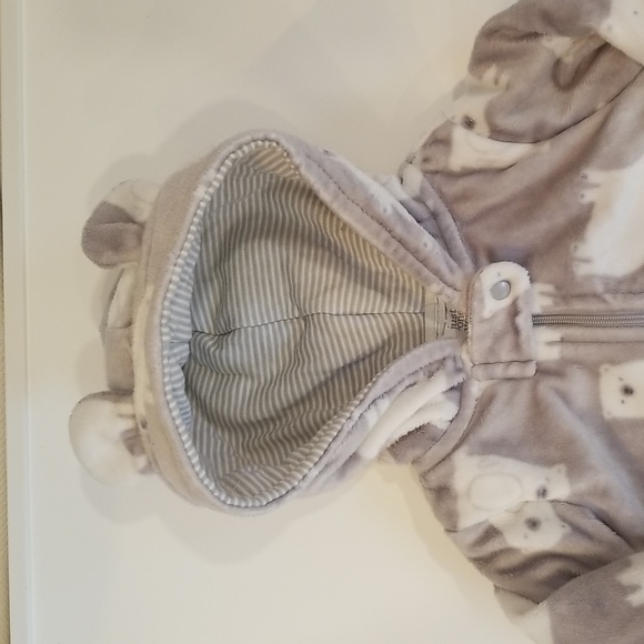 Carter's Gray Bear Print Footie - Picture 3 of 9